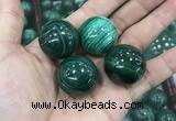 CDN21 25mm round natural malachite gemstone decorations