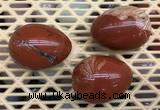 CDN319 30*40mm egg-shaped red jasper decorations wholesale