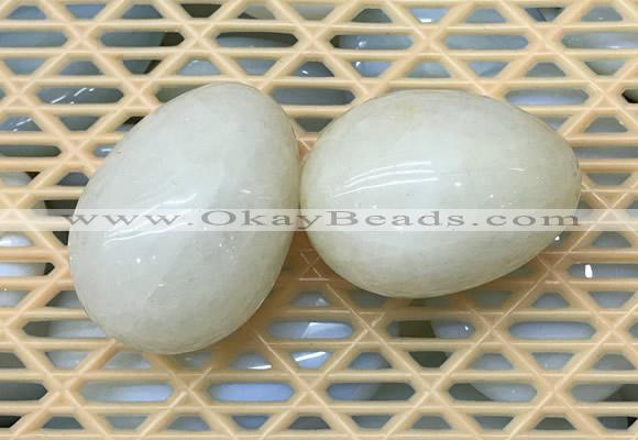 CDN335 35*50mm egg-shaped yellow jade decorations wholesale