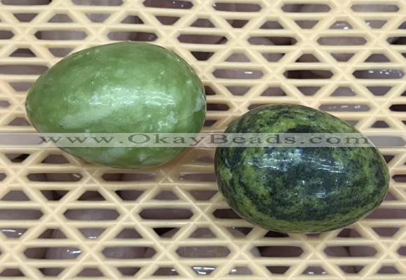 CDN340 35*50mm egg-shaped yellow green pine turquoise decorations