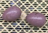 CDN344 35*50mm egg-shaped pink wooden fossil jasper decorations