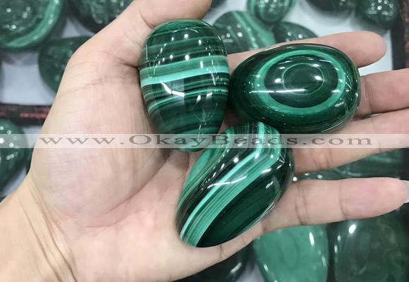 CDN37 25*40mm - 30*45mm egg-shaped natural malachite decorations