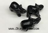 CDN404 25*50*35mm elephant black agate decorations wholesale