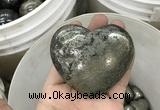 CDN41 65*70mm heart pyrite gemstone decorations