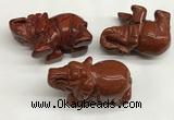 CDN411 25*50*35mm elephant red jasper decorations wholesale