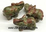 CDN413 25*50*35mm elephant unakite decorations wholesale