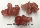 CDN415 25*50*35mm elephant cherry quartz decorations wholesale