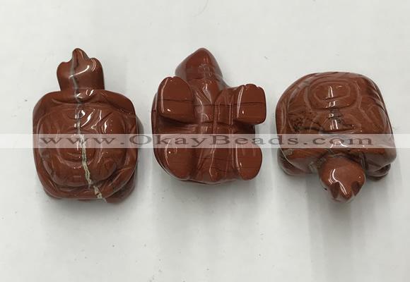 CDN440 28*45*22mm turtle red jasper decorations wholesale