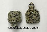 CDN441 28*45*22mm turtle dalmatian jasper decorations wholesale