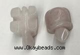 CDN451 38*55*28mm turtle rose quartz decorations wholesale