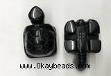 CDN465 38*55*28mm turtle black agate decorations wholesale