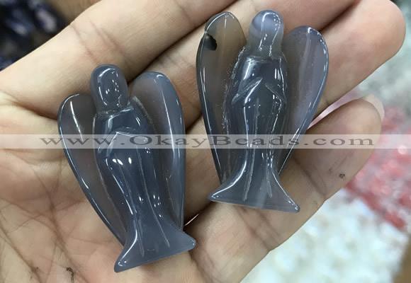 CDN474 30*40mm angel grey agate decorations wholesale