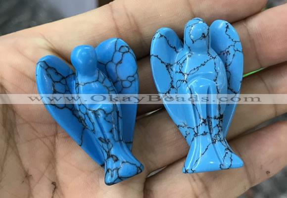 CDN479 30*40mm angel imitation turquoise decorations wholesale