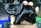 CDN537 35*80*55mm elephant black agate decorations wholesale