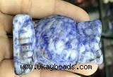 CDN572 35*50mm owl blue spot stone decorations wholesale