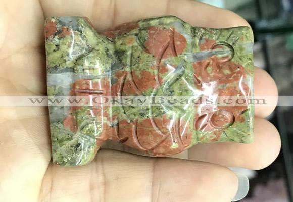 CDN578 35*50mm owl unakite decorations wholesale