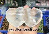 CDN590 50*90mm double heart white crystal decorations wholesale