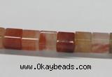 CDQ36 15.5 inches 8*8mm cube natural red quartz beads wholesale