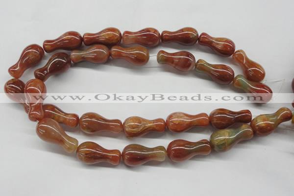 CDQ41 15.5 inches 15*30mm vase-shaped natural red quartz beads