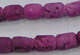 CDQ604 8 inches 6*8mm drum druzy quartz beads wholesale