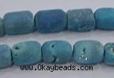 CDQ605 8 inches 6*8mm drum druzy quartz beads wholesale