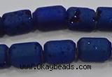 CDQ607 8 inches 6*8mm drum druzy quartz beads wholesale