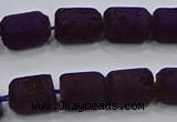 CDQ611 8 inches 6*8mm drum druzy quartz beads wholesale