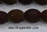 CDQ625 8 inches 10*12mm rice druzy quartz beads wholesale