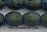 CDQ640 8 inches 12*14mm rice druzy quartz beads wholesale