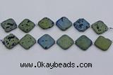 CDQ664 8 inches 25*25mm diamond druzy quartz beads wholesale