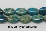 CDS17 16 inches 10*14mm oval dyed serpentine jasper beads wholesale