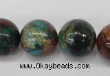 CDS192 15.5 inches 20mm round dyed serpentine jasper beads