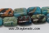 CDS23 16 inches 12*16mm rectangle dyed serpentine jasper beads wholesale