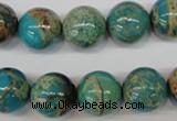 CDS26 15.5 inches 14mm round dyed serpentine jasper beads