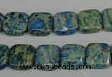 CDS270 15.5 inches 12*12mm square dyed serpentine jasper beads