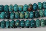 CDS45 15.5 inches 6*10mm rondelle dyed serpentine jasper beads