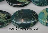 CDS50 15.5 inches 22*30mm oval dyed serpentine jasper beads