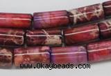 CDT34 15.5 inches 8*16mm column dyed aqua terra jasper beads