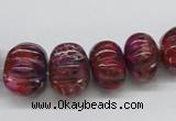 CDT35 15.5 inches multi sizes pumpkin dyed aqua terra jasper beads