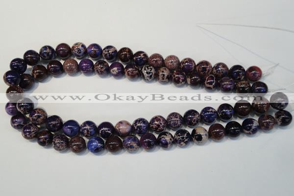 CDT364 15.5 inches 12mm round dyed aqua terra jasper beads