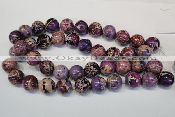 CDT368 15.5 inches 20mm round dyed aqua terra jasper beads