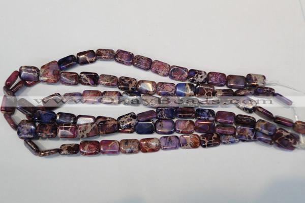 CDT435 15.5 inches 10*14mm rectangle dyed aqua terra jasper beads