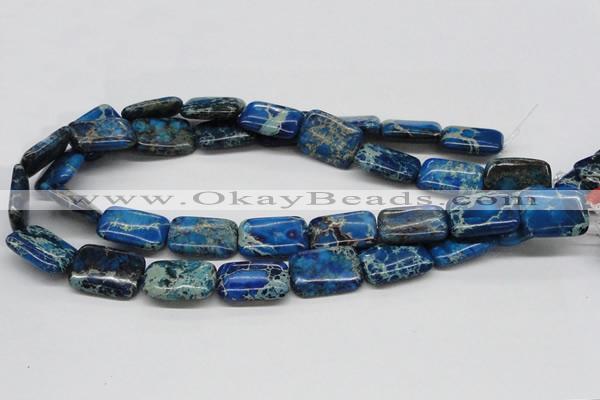 CDT56 15.5 inches 18*25mm rectangle dyed aqua terra jasper beads