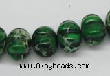 CDT75 15.5 inches 12*16mm pumpkin dyed aqua terra jasper beads