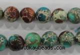 CDT804 15.5 inches 11mm round dyed aqua terra jasper beads wholesale