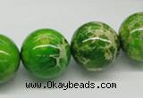 CDT84 15.5 inches 18mm round dyed aqua terra jasper beads