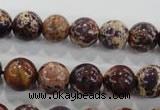 CDT844 15.5 inches 12mm round dyed aqua terra jasper beads wholesale