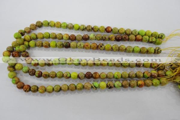 CDT864 15.5 inches 12mm round dyed aqua terra jasper beads wholesale