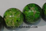 CDT925 15.5 inches 24mm round dyed aqua terra jasper beads