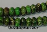 CDT927 15.5 inches 6*10mm rondelle dyed aqua terra jasper beads